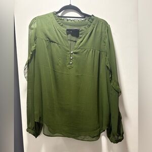 LOFT Olive Green Women's Blouse